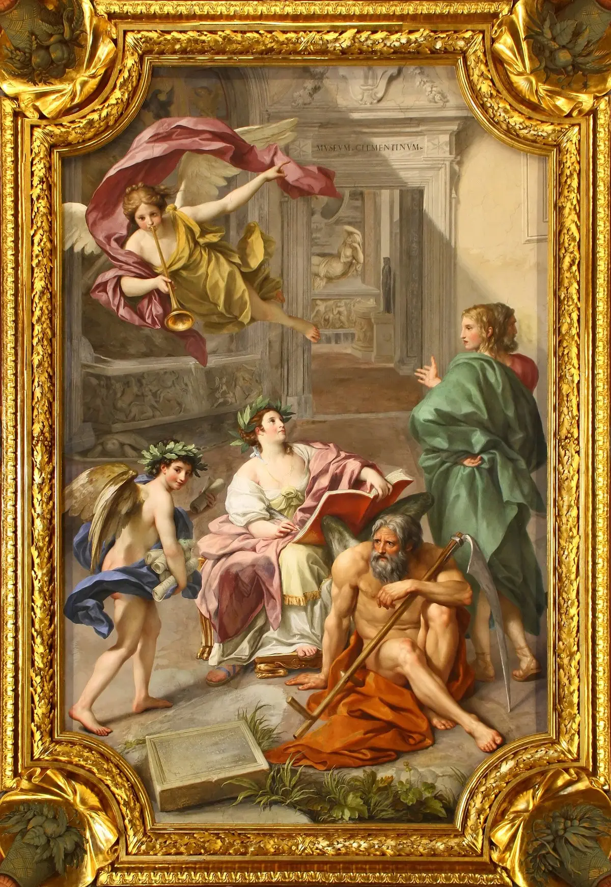 Plafond à fresques d’une salle historique de la Bibliothèque apostolique vaticane
